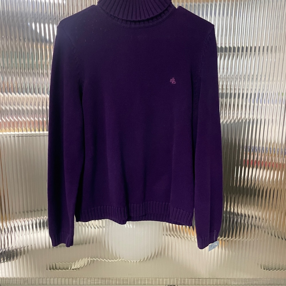 VTG Ralph Lauren Deep Purple Knit Sweater S
